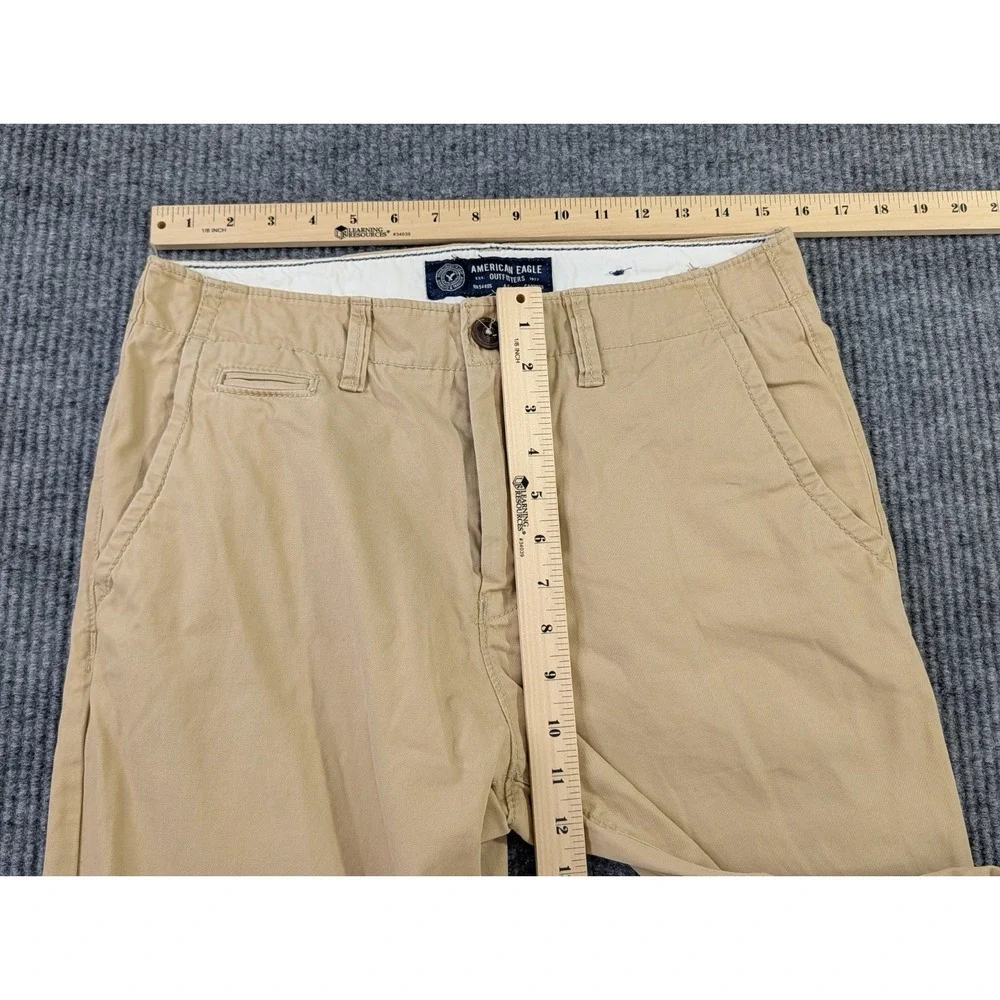 American Eagle Chino Pants Mens 30x32 Khaki Original Straight Casual‎ Preppy